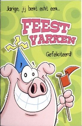 Een Leuke Kaart Voor Het Feestvarken