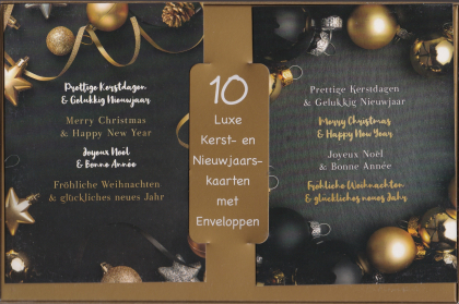 kerstdoos met 10 kerstkaarten