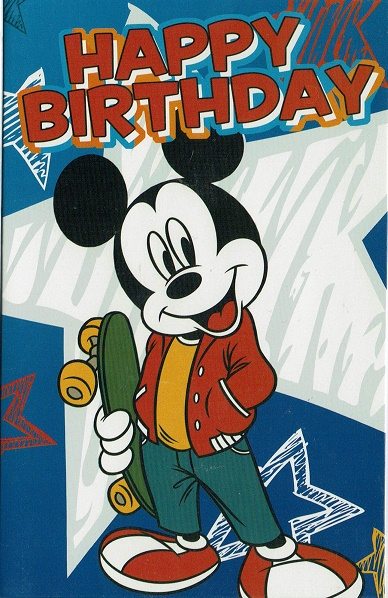 Verspreiding journalist Scenario Verjaardagskaart Mickey mouse